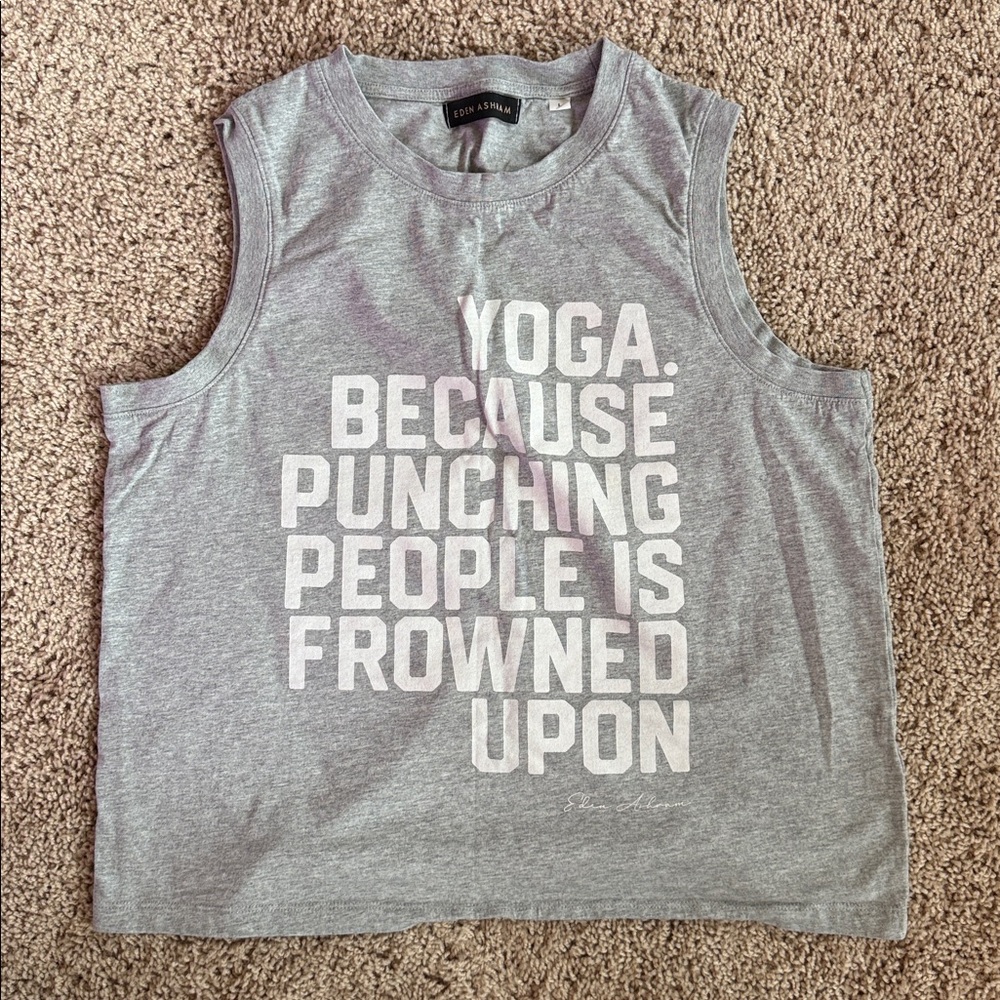 Eden Ashram Gray Sleeveless Top